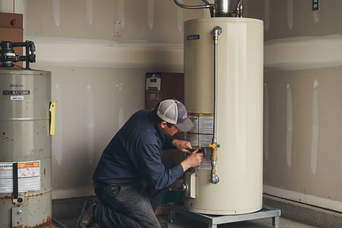 Water heater and shutoff valve replacement in Payneville